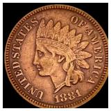 1881 Indian Head Cent CLOSELY UNCIRCULATED