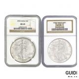 1992 American Silver Eagle NGC MS69