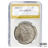 1884-CC Morgan Dollar PGA MS65 PL