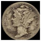 1921-D Mercury Dime NICELY CIRCULATED