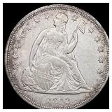 1842 Seated Liberty Dollar NEARLY UNCIRCULATED