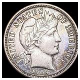 1909 Barber Dime UNCIRCULATED