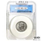1941 25C Washington Quarter GEC MS68