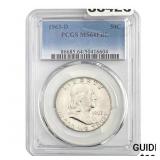 1963-D Franklin Half Dollar PCGS MS64FBL