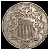 1867 Shield Nickel CLOSELY UNCIRCULATED