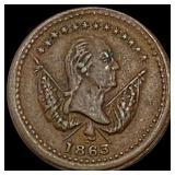 1863 Civil War Token - Peace Forever CLOSELY UNCIR