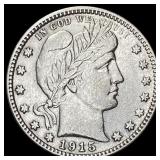1915-D Barber Quarter CHOICE AU