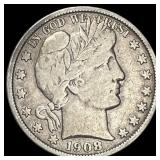 1908-O Barber Half Dollar LIGHTLY CIRCULATED