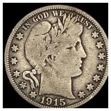 1915 Barber Half Dollar NICELY CIRCULATED