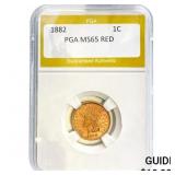 1882 1C Indian Head Cent PGA MS65 RED