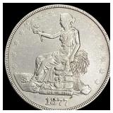 1877 Trade Dollar CHOICE AU
