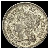 1867 Three-Cent Nickel CLOSELY UNCIRCULATED