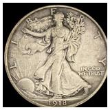 1918 Walking Liberty Half Dollar NEARLY UNCIRCULAT