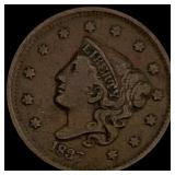1837 Coronet Head Large Cent LIGHTLY CIRCULATED