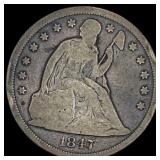 1847 Seated Liberty Dollar NICELY CIRCULATED