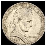 1918 Illinois Centennial Half Dollar NEARLY UNCIRC