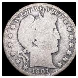 1901-S Barber Half Dollar NICELY CIRCULATED