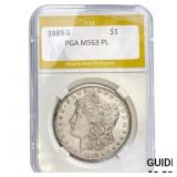 1889-S Morgan Dollar PGA MS63 PL