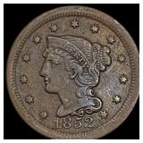1852 Braided Hair Large Cent CLOSELY UNCIRCULATED