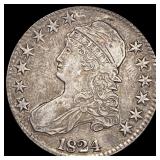 1824 Capped Bust Half Dollar CLOSELY UNCIRCULATED