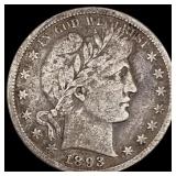 1893-S Barber Half Dollar NICELY CIRCULATED