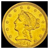 1854 $2.50 Liberty Head Quarter Eagle CLOSELY UNCI