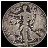 1938-D Walking Liberty Half Dollar LIGHTLY CIRCULA