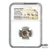 Roman Titus, AD 79-81 Silver Denarius NGC F