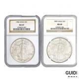 1986-1987 American Silver Eagle NGC MS69 [2]