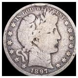 1897-O Barber Half Dollar NICELY CIRCULATED