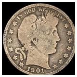 1901-S Barber Half Dollar NICELY CIRCULATED