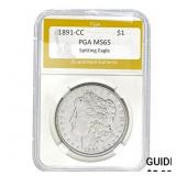 1891-CC Morgan Dollar PGA MS65