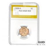 1926-S Lincoln Cent PGA MS64 RED