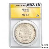 1878-S Morgan Dollar ANACS MS63