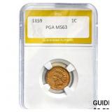 1859 Indian Head Cent PGA MS63