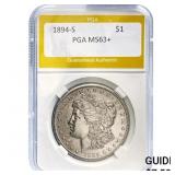 1894-S Morgan Dollar PGA MS63+