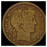 1896-O Barber Half Dollar NICELY CIRCULATED