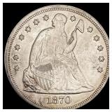 1870 Seated Liberty Dollar CLOSELY UNCIRCULATED