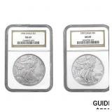[2] 1996/2000 American Silver Eagle NGC MS69