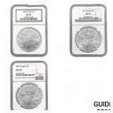 [3] 2007-2018 Silver Eagle $1 NGC MS69