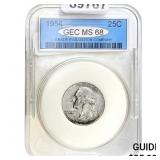 1954 25C Washington Quarter GEC MS68