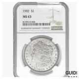 1902 Morgan Silver Dollar NGC MS63