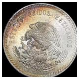1948 Mexico 5 Pesos CuauhtÂ©moc M. GEM BU