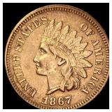 1867 Indian Head Cent CHOICE AU