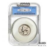 1956-D Washington Quarter GEC MS68