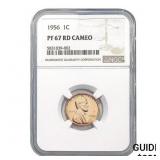 1956 1C NGC PF67 RD CAMEO