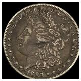 1897 Morgan Silver Dollar NEARLY UNCIRCULATED