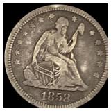 1858 Seated Liberty Quarter NICELY CIRCULATED