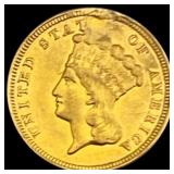 1856 $3 Indian Princess Head Gold HIGH GRADE