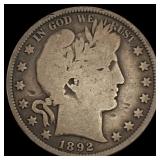 1892 Barber Half Dollar NICELY CIRCULATED